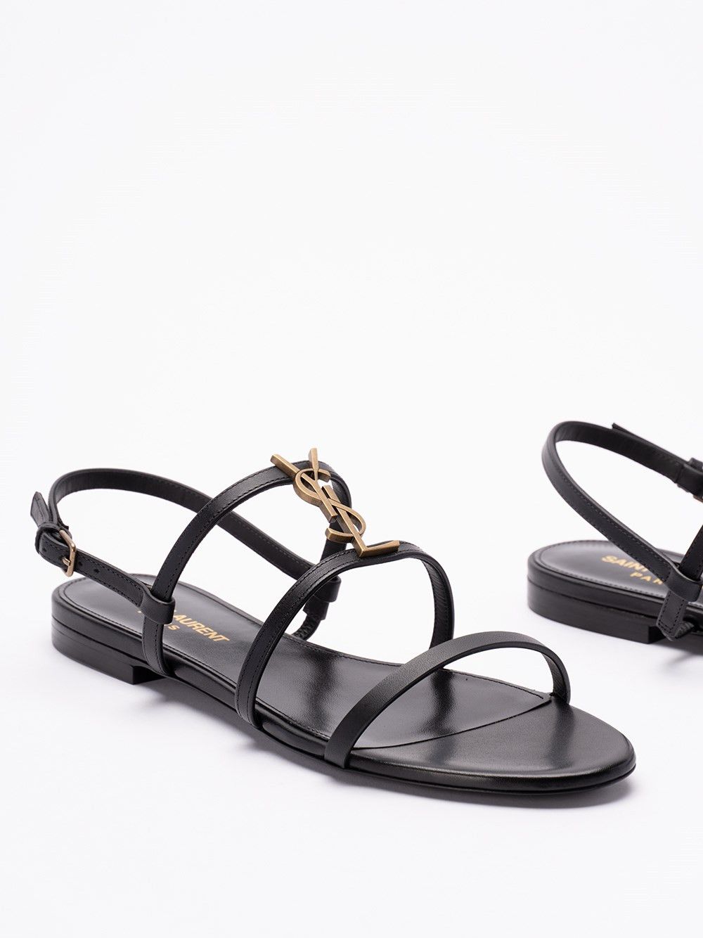 Saint Laurent Paris `New Cassandra` Flat Sandals Size US 8 / IT 38 - 5 Thumbnail