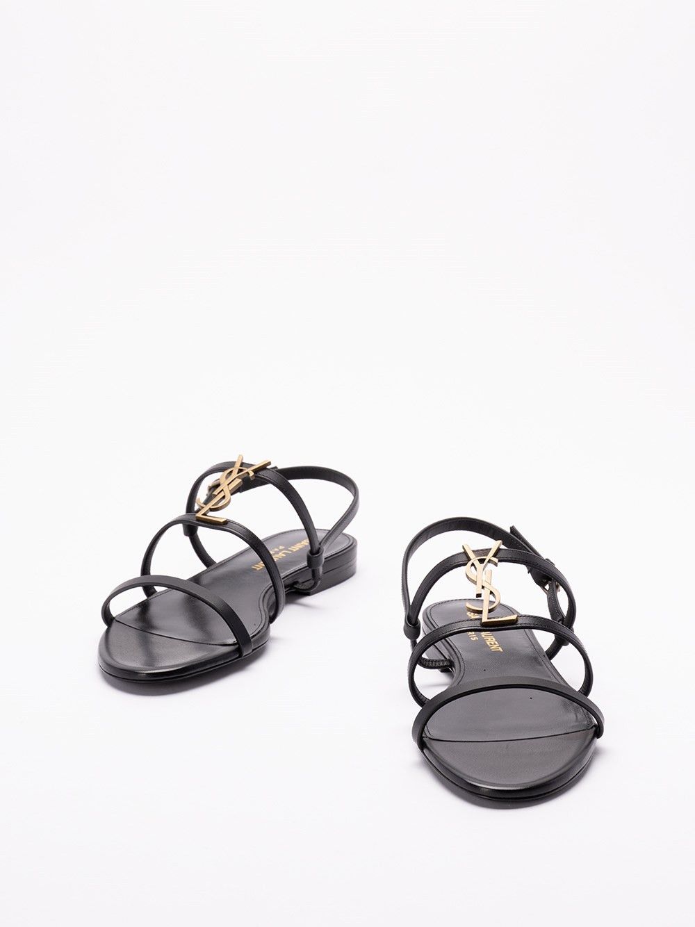 Saint Laurent Paris `New Cassandra` Flat Sandals Size US 8 / IT 38 - 2 Thumbnail