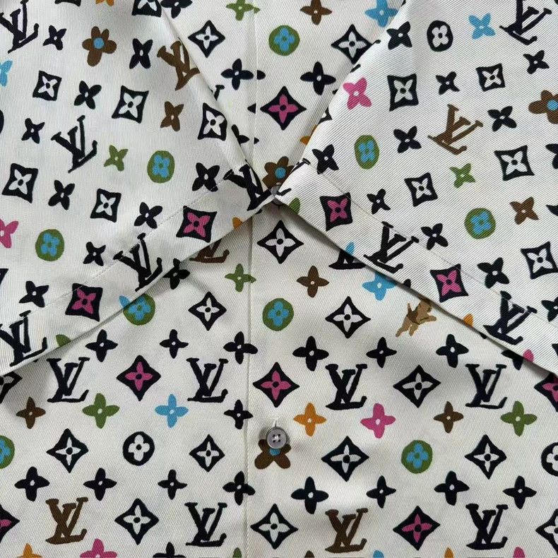 Louis Vuitton LV Tyler Printed Short Sleeve Shirt in Beige Size US XS / EU 42 / 0 - 6 Thumbnail