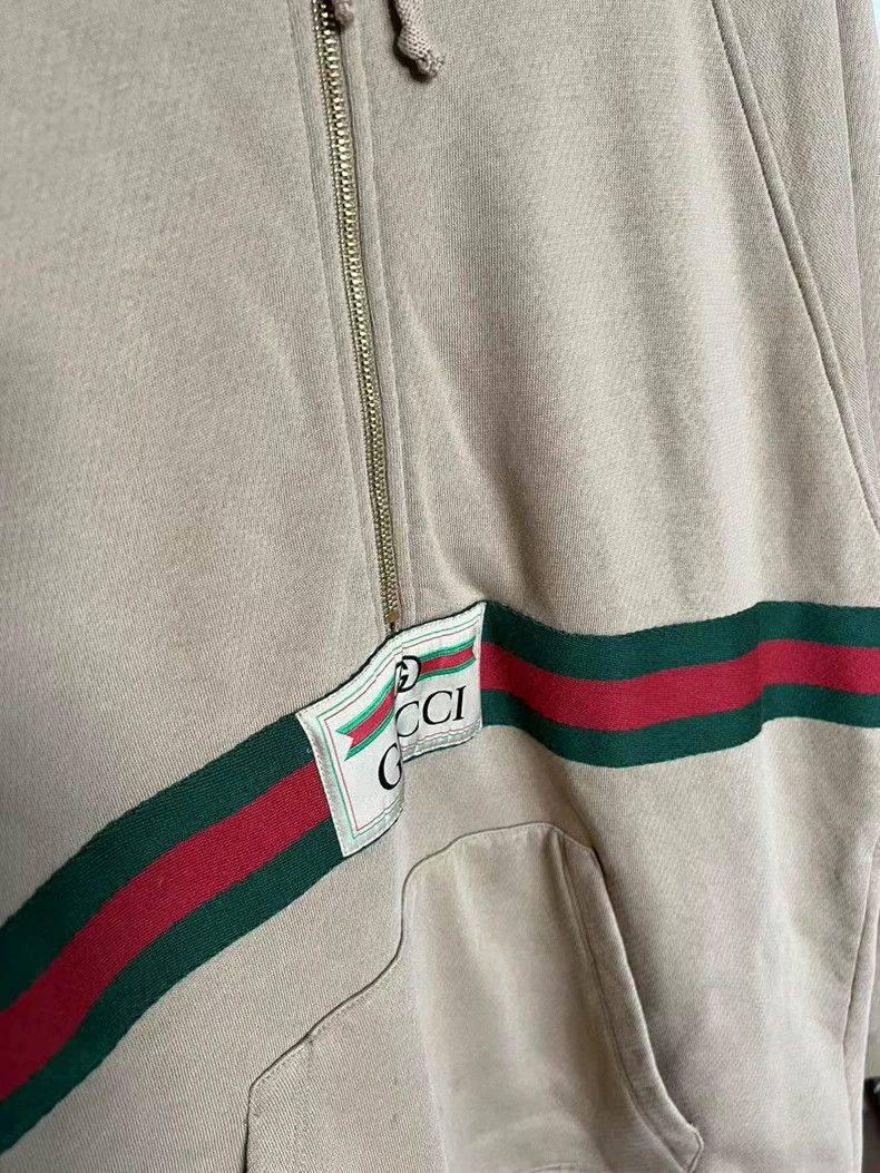 Gucci Gucci Khaki Half-Zip Jacket with Logo Size US XS / EU 42 / 0 - 2 Thumbnail