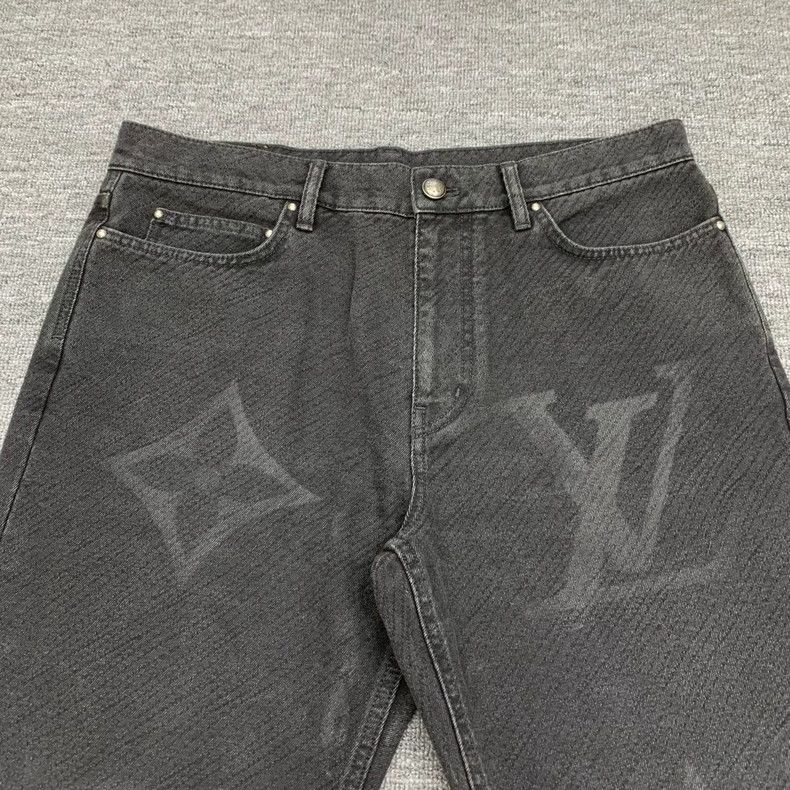 Louis Vuitton Black Gradient Logo Denim Pants Size 34 Size US 34 / EU 50 - 7 Thumbnail