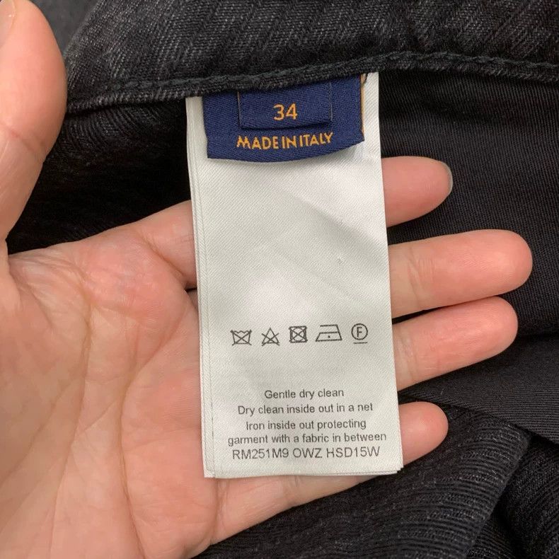 Louis Vuitton Black Gradient Logo Denim Pants Size 34 Size US 34 / EU 50 - 8 Thumbnail