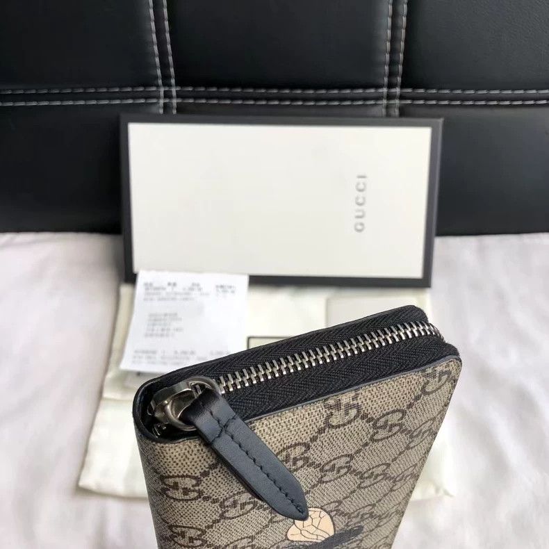 Gucci GUCCI Bee Print Long Zip Wallet Size ONE SIZE - 4 Thumbnail