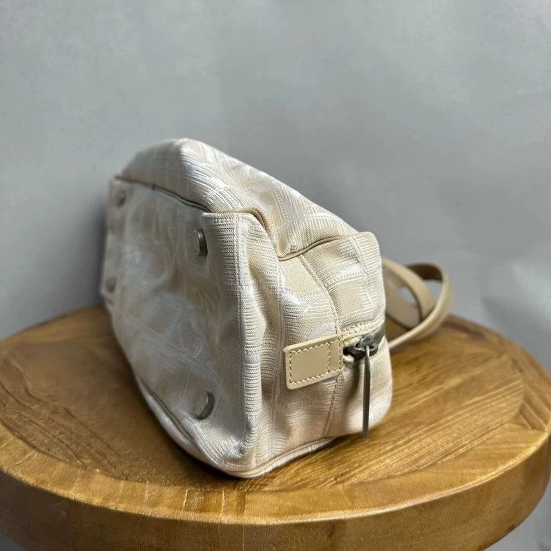 Chanel Chanel Silver Silk Handbag with Dust Bag Size ONE SIZE - 4 Thumbnail