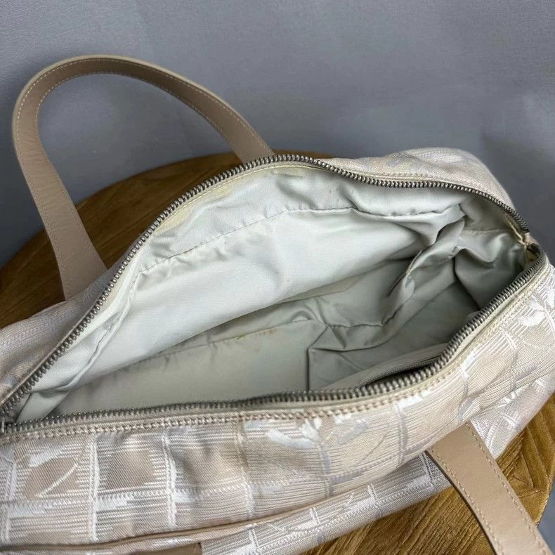 Chanel Chanel Silver Silk Handbag with Dust Bag Size ONE SIZE - 7 Thumbnail