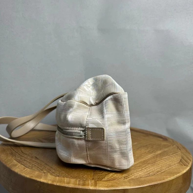 Chanel Chanel Silver Silk Handbag with Dust Bag Size ONE SIZE - 6 Thumbnail