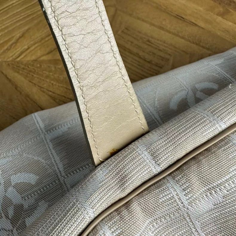 Chanel Chanel Silver Silk Handbag with Dust Bag Size ONE SIZE - 8 Thumbnail