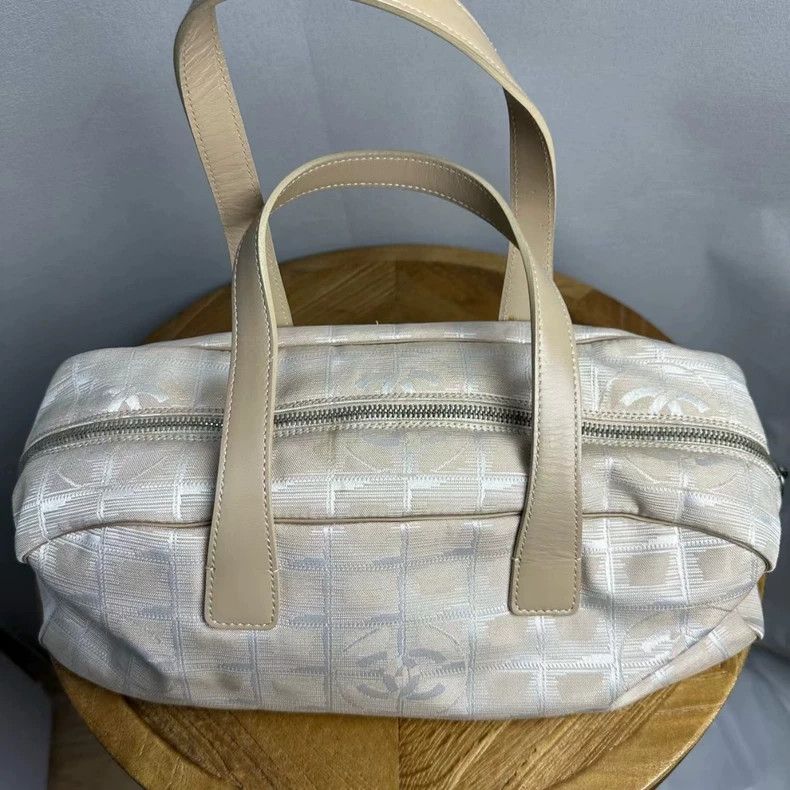 Chanel Chanel Silver Silk Handbag with Dust Bag Size ONE SIZE - 2 Thumbnail