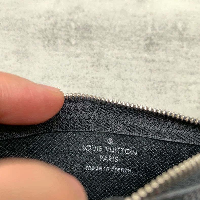 Louis Vuitton Black Checkered Coin and Key Pouch Size ONE SIZE - 3 Thumbnail