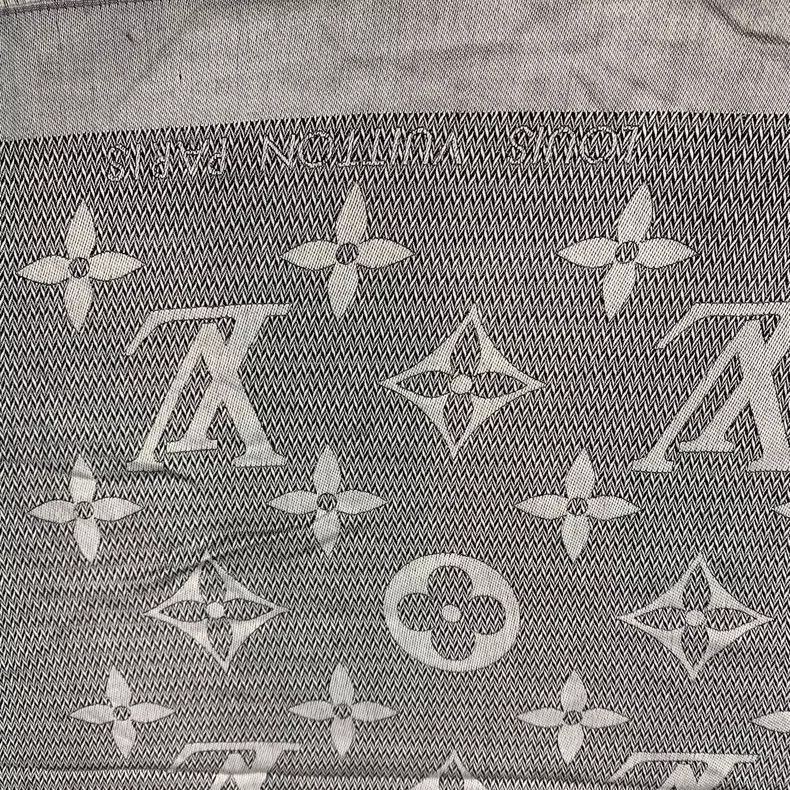 Louis Vuitton Gray Louis Vuitton Scarf Shawl Size ONE SIZE - 6 Thumbnail