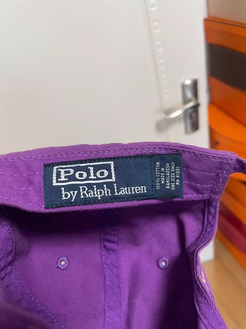 Ralph Lauren Purple Label Raulph Lauren Purple Hat with Yellow Logo Size ONE SIZE - 5 Thumbnail