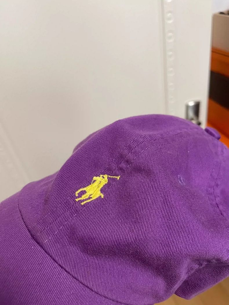 Ralph Lauren Purple Label Raulph Lauren Purple Hat with Yellow Logo Size ONE SIZE - 2 Thumbnail