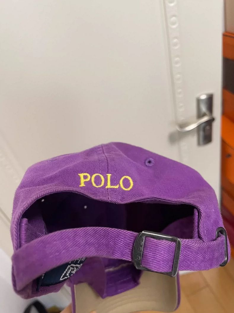 Ralph Lauren Purple Label Raulph Lauren Purple Hat with Yellow Logo Size ONE SIZE - 4 Thumbnail
