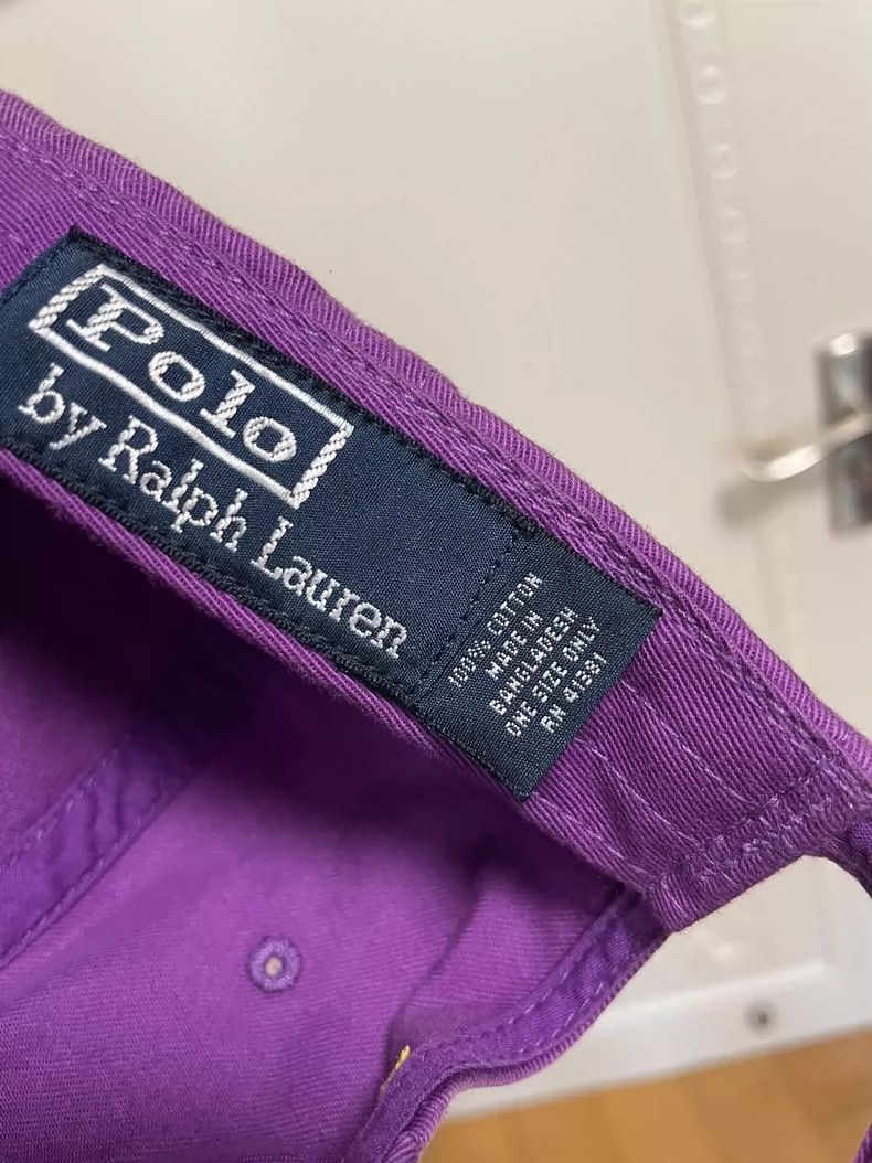 Ralph Lauren Purple Label Raulph Lauren Purple Hat with Yellow Logo Size ONE SIZE - 7 Thumbnail