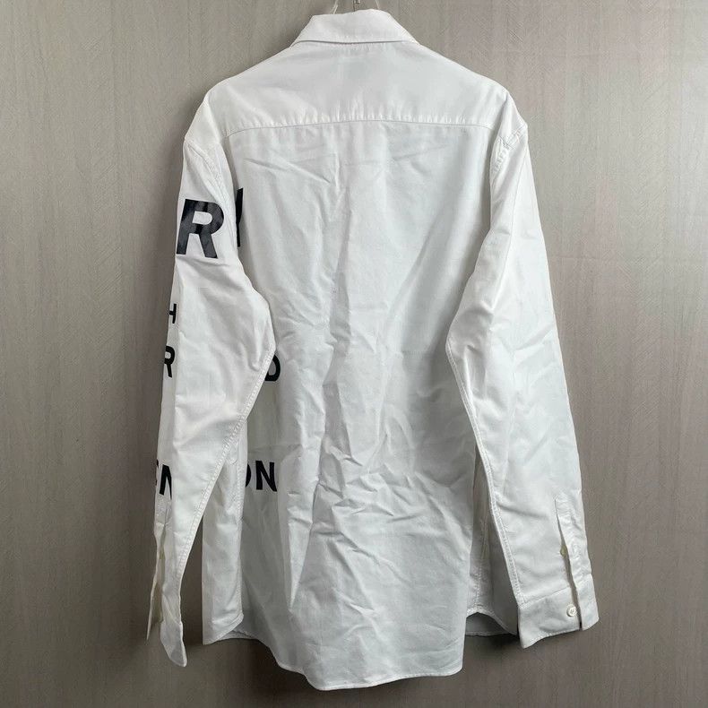 Burberry Burberry Classic Lettered Long Sleeve Shirt Size US L / EU 52-54 / 3 - 2 Thumbnail