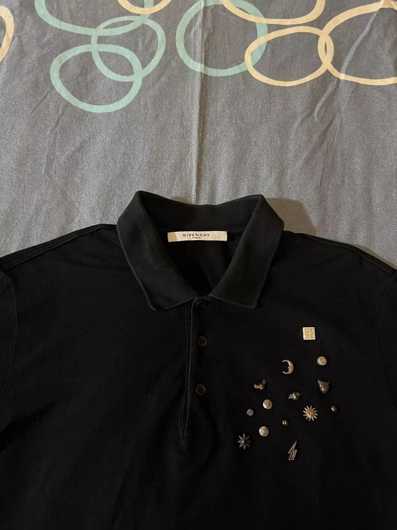 Givenchy Givenchy Metallic Short Sleeve Polo Shirt Size US XL / EU 56 / 4 - 2 Thumbnail
