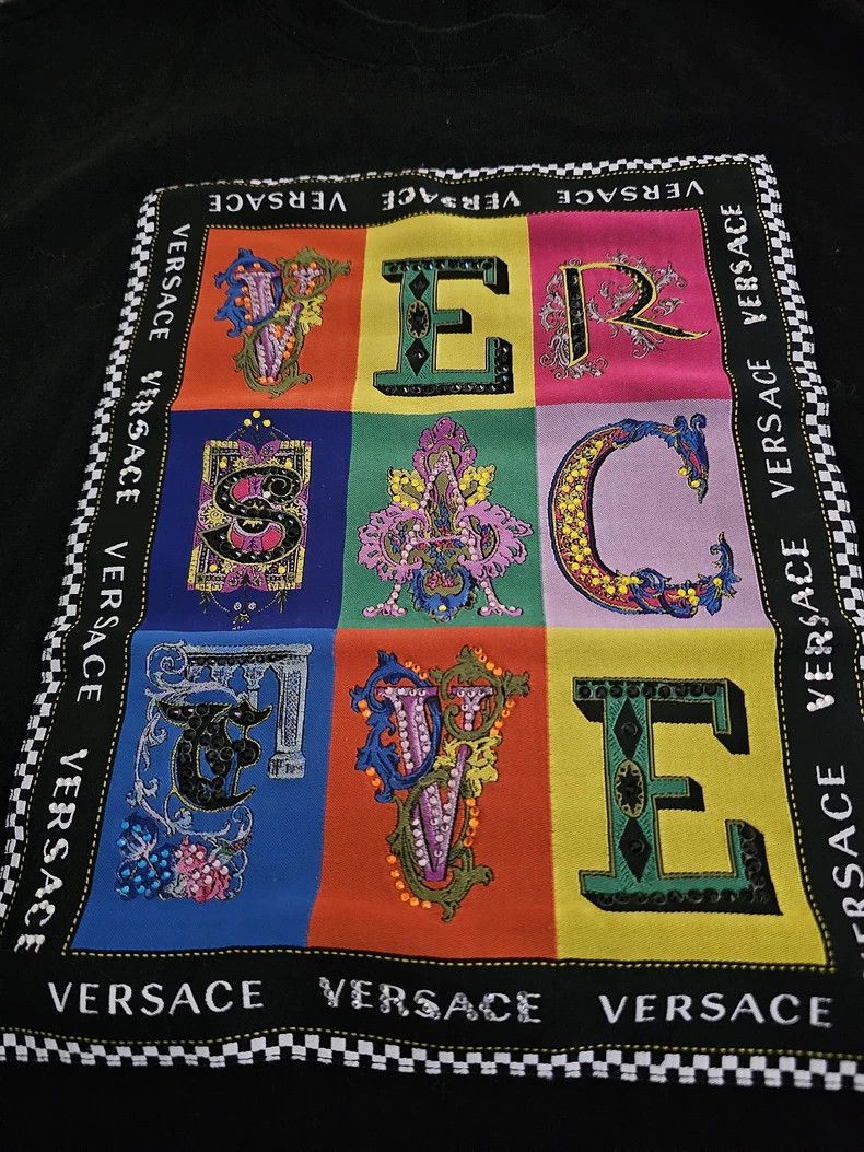 Versace Versace Embellished Black Short Sleeve T-Shirt Size US S / EU 44-46 / 1 - 2 Thumbnail