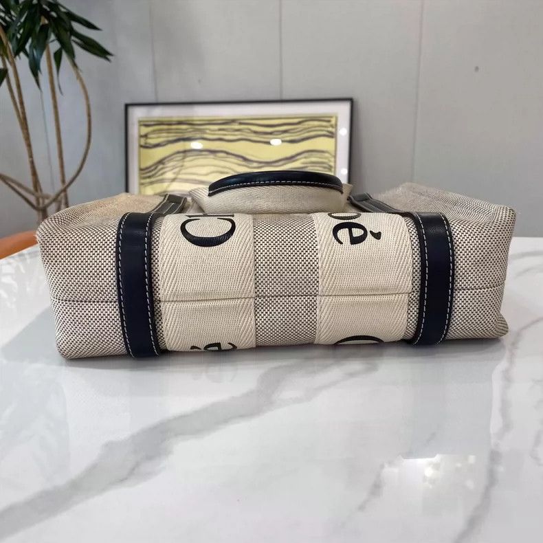 Chloe Chloe Woody Logo Mini Canvas Tote Bag Size ONE SIZE - 5 Thumbnail