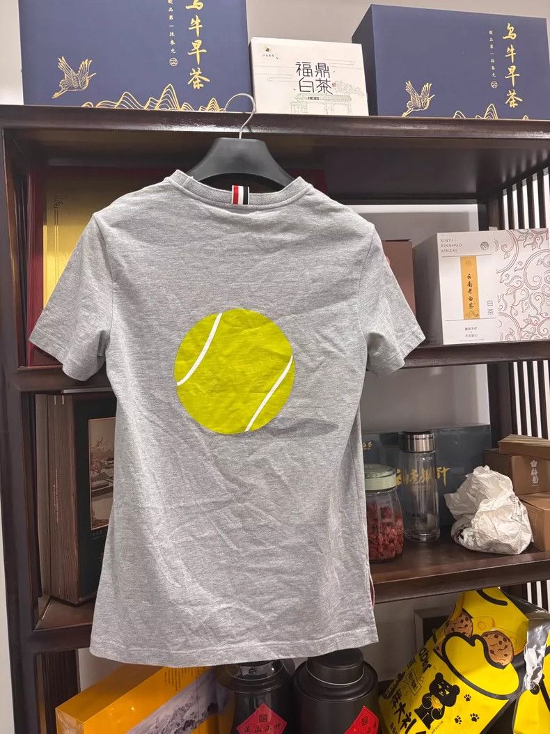 Thom Browne Gray Short Sleeve T-Shirt Made in Italy Size US XS / EU 42 / 0 - 2 Thumbnail