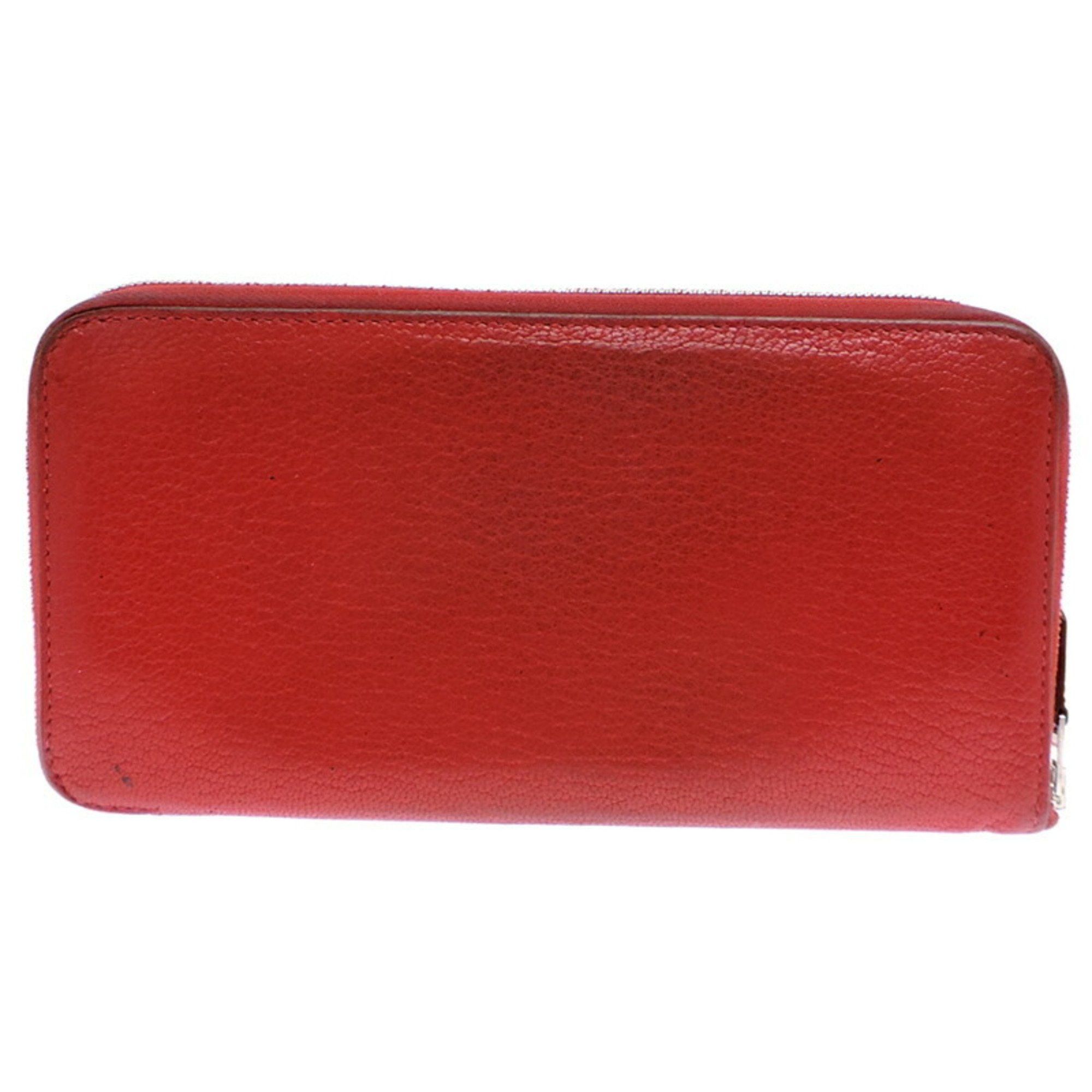 Hermes Hermes Azap Long □Q Stamp 2013 Made for Women and Men Wallet Chevre Red Size ONE SIZE - 2 Thumbnail