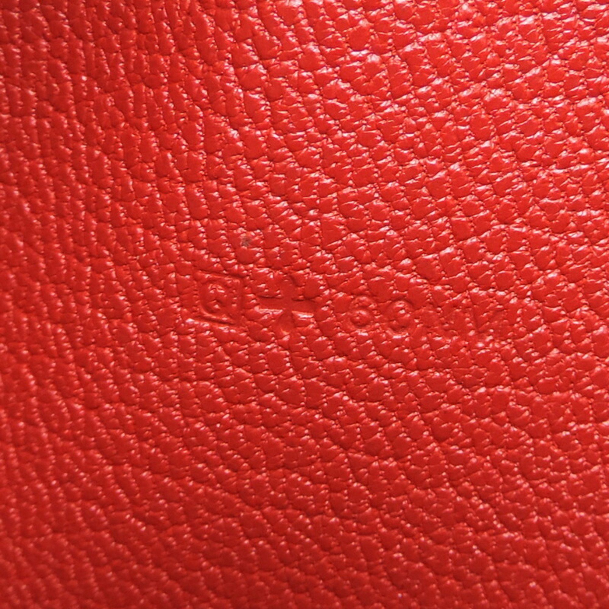 Hermes Hermes Azap Long □Q Stamp 2013 Made for Women and Men Wallet Chevre Red Size ONE SIZE - 8 Thumbnail