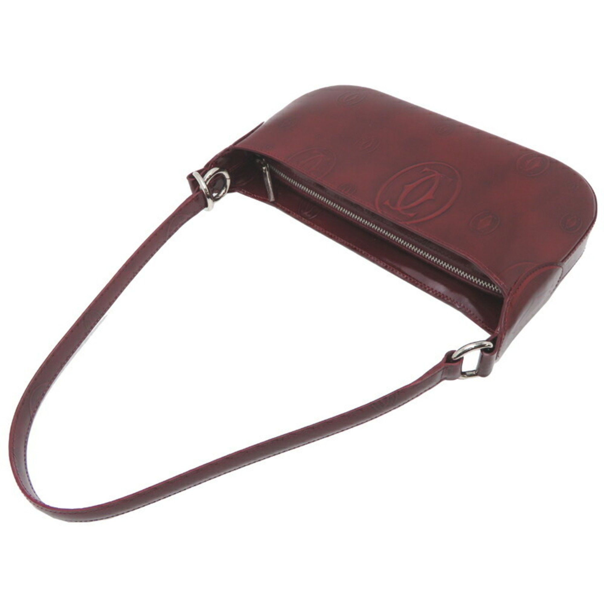Cartier Cartier Happy Birthday Bag Women's Handbag Patent Leather Bordeaux Size ONE SIZE - 4 Thumbnail