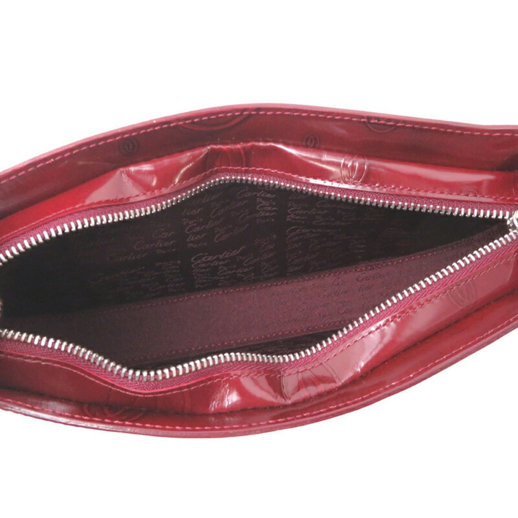 Cartier Cartier Happy Birthday Bag Women's Handbag Patent Leather Bordeaux Size ONE SIZE - 6 Thumbnail