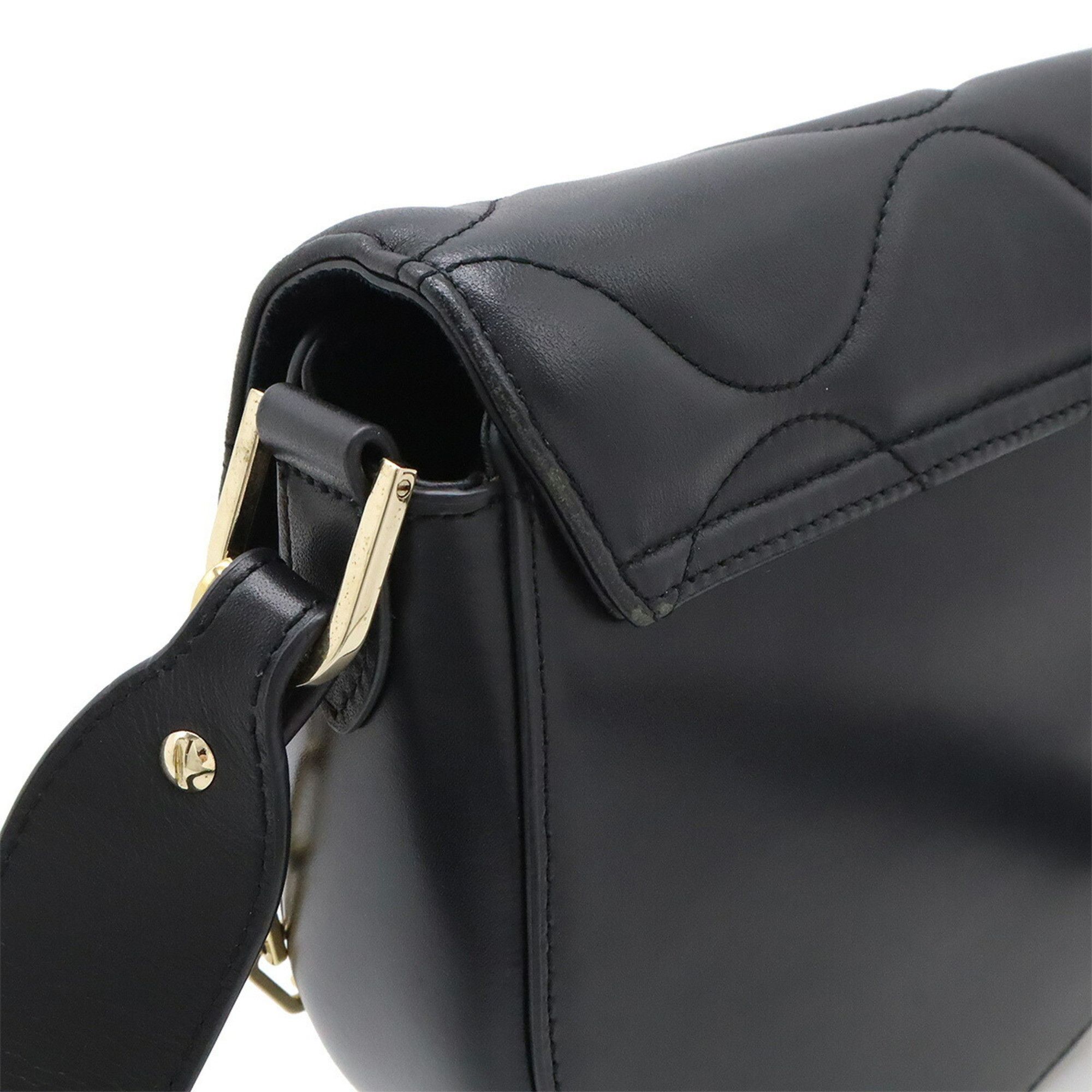Furla FURLA Miss Mimi Mini Crossbody Shoulder Bag Pochette Clutch Quilted Leather Black Size ONE SIZE - 5 Thumbnail