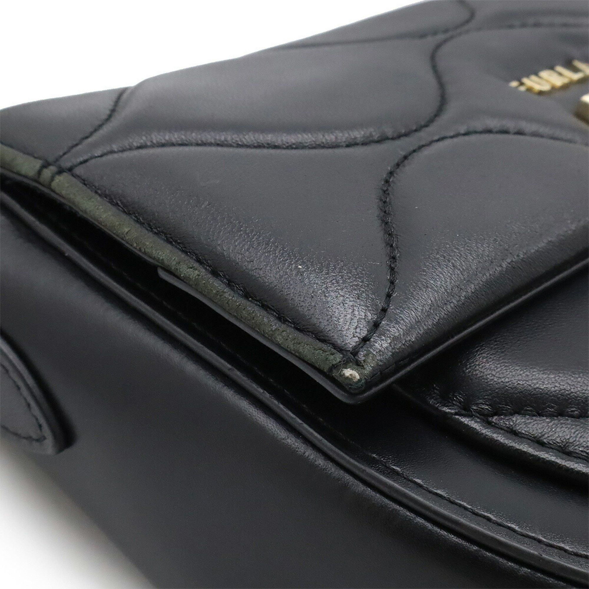 Furla FURLA Miss Mimi Mini Crossbody Shoulder Bag Pochette Clutch Quilted Leather Black Size ONE SIZE - 9 Thumbnail