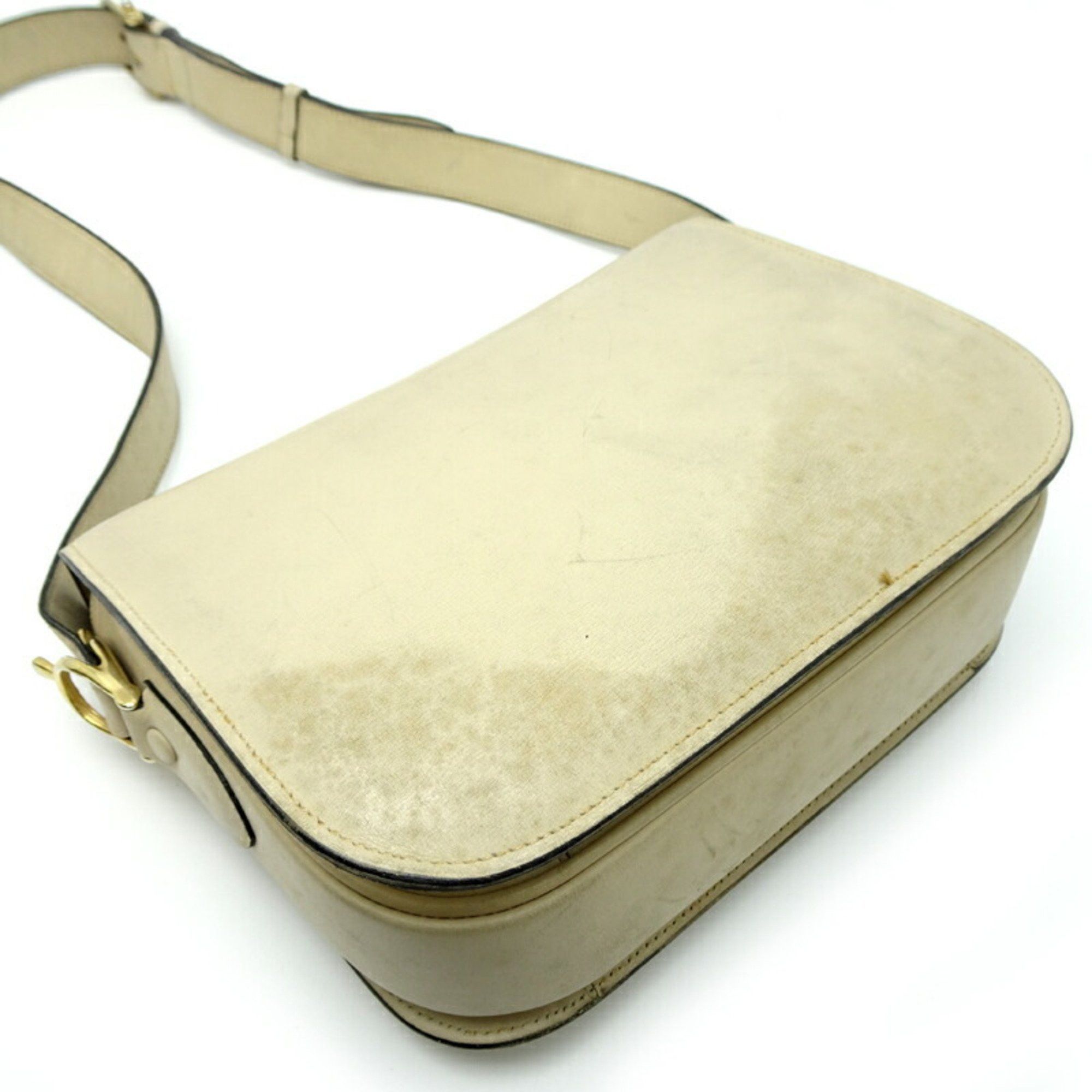 Celine Celine Horsecarriage Women's Shoulder Bag Leather Ivory Size ONE SIZE - 4 Thumbnail