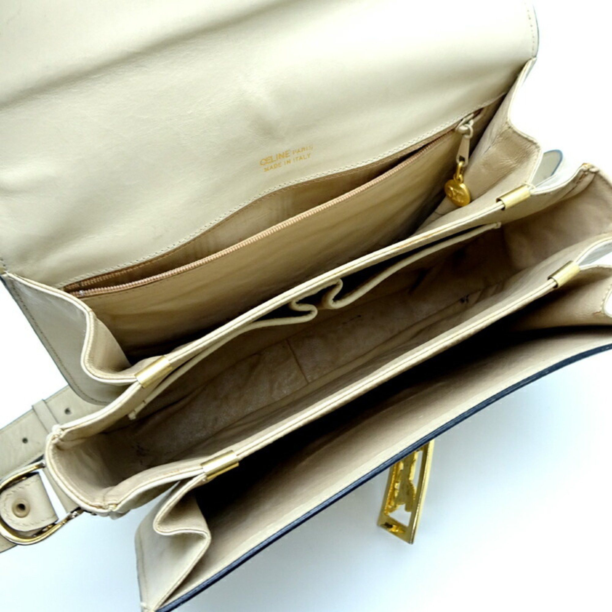 Celine Celine Horsecarriage Women's Shoulder Bag Leather Ivory Size ONE SIZE - 6 Thumbnail