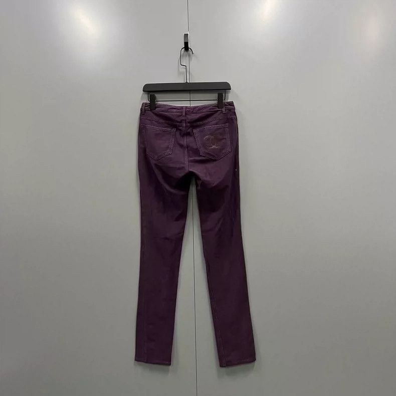 Chanel CHANEL Purple Logo Long Pants Size 36 Size US 36 / EU 52 - 2 Thumbnail