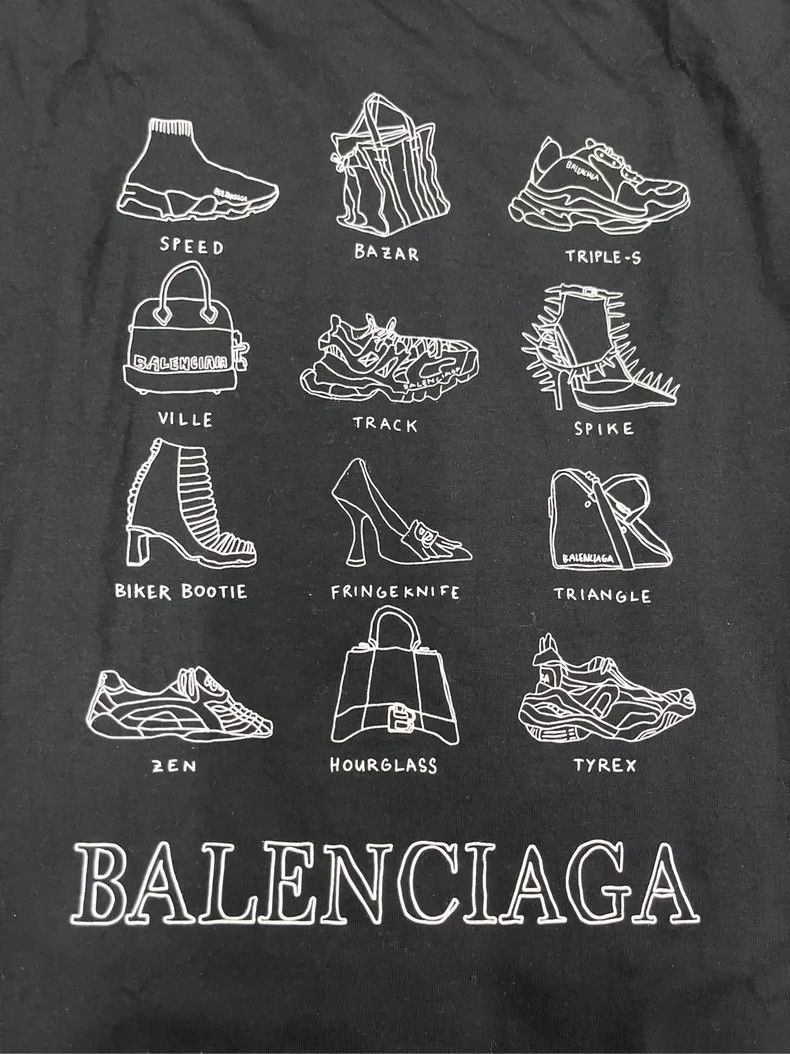 Balenciaga Balenciaga Oversized Casual Graphic T-Shirt Size US S / EU 44-46 / 1 - 4 Thumbnail