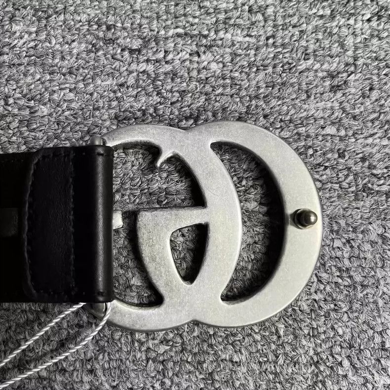 Gucci Gucci Black Leather Double G Belt Size ONE SIZE - 3 Thumbnail