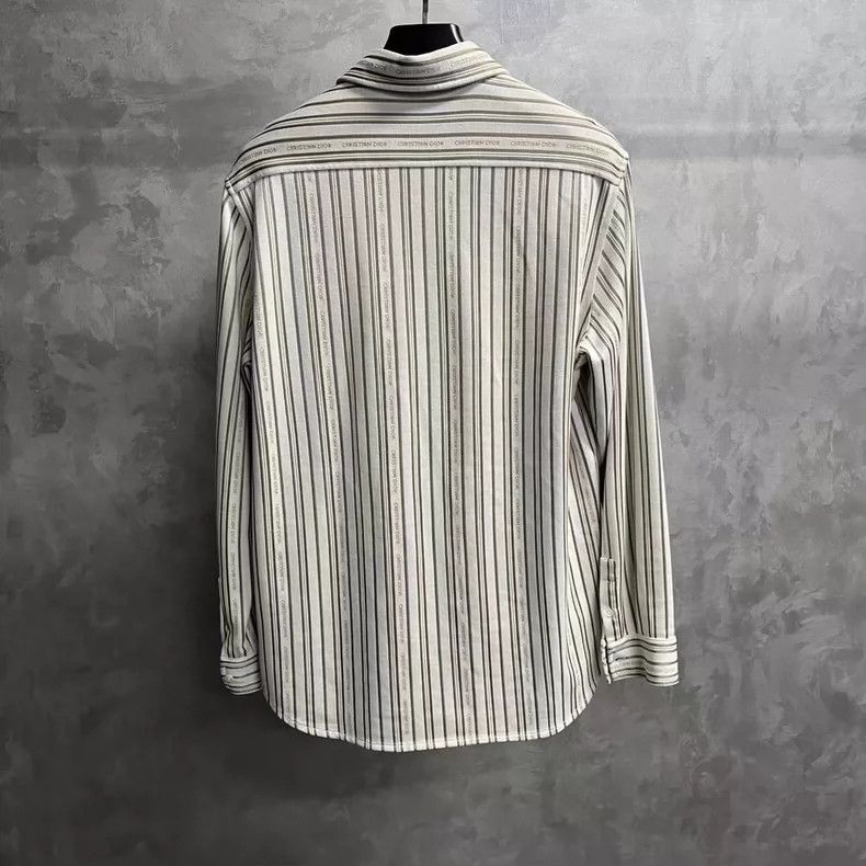 Dior Dior Yellow Striped Logo Long Sleeve Shirt Size US M / EU 48-50 / 2 - 2 Thumbnail