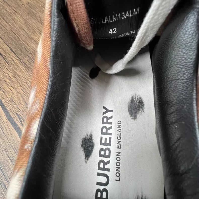 Burberry Burberry Leopard Print Canvas Sneakers Size 42 Size US 9 / EU 42 - 5 Thumbnail