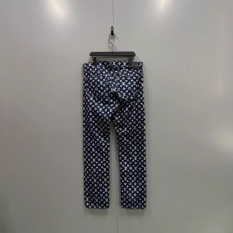 Louis Vuitton Louis Vuitton Blue Monogram Denim Pants Size US 36 / EU 52 - 2 Thumbnail