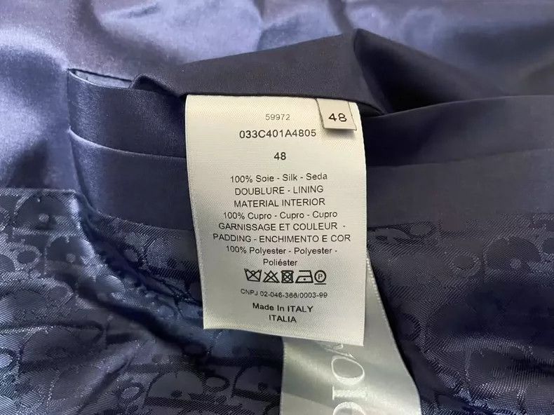 Dior Dior x Air Jordan Blue Silk Jacket Size US M / EU 48-50 / 2 - 5 Thumbnail