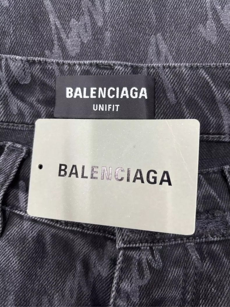 Balenciaga Balenciaga Gray Printed Denim Pants Size XS Size US 26 / EU 42 - 3 Thumbnail