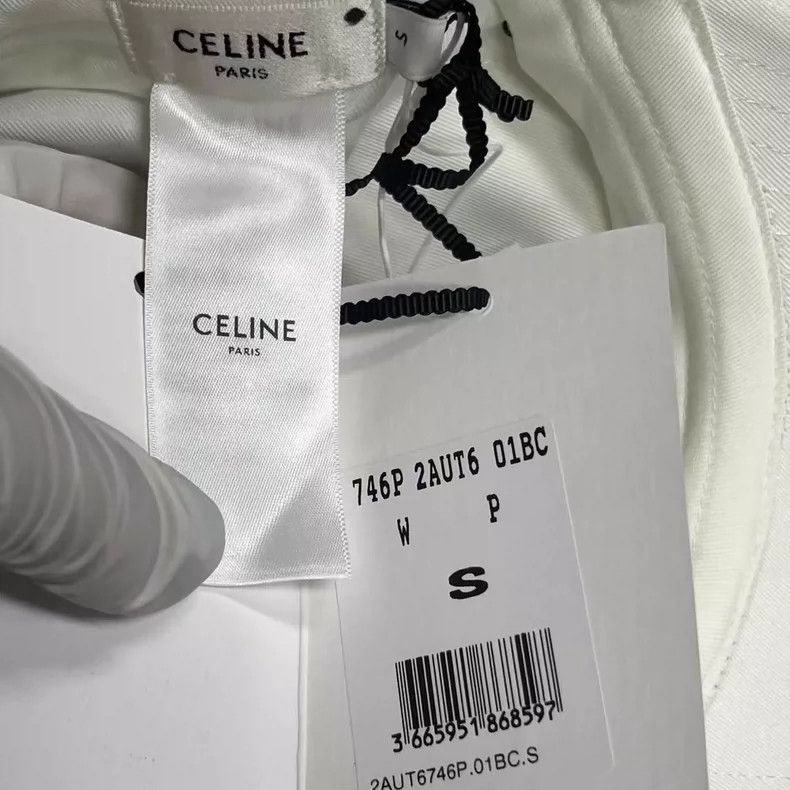 Celine Celine White Fashion Simple Duckbill Cap Size ONE SIZE - 3 Thumbnail