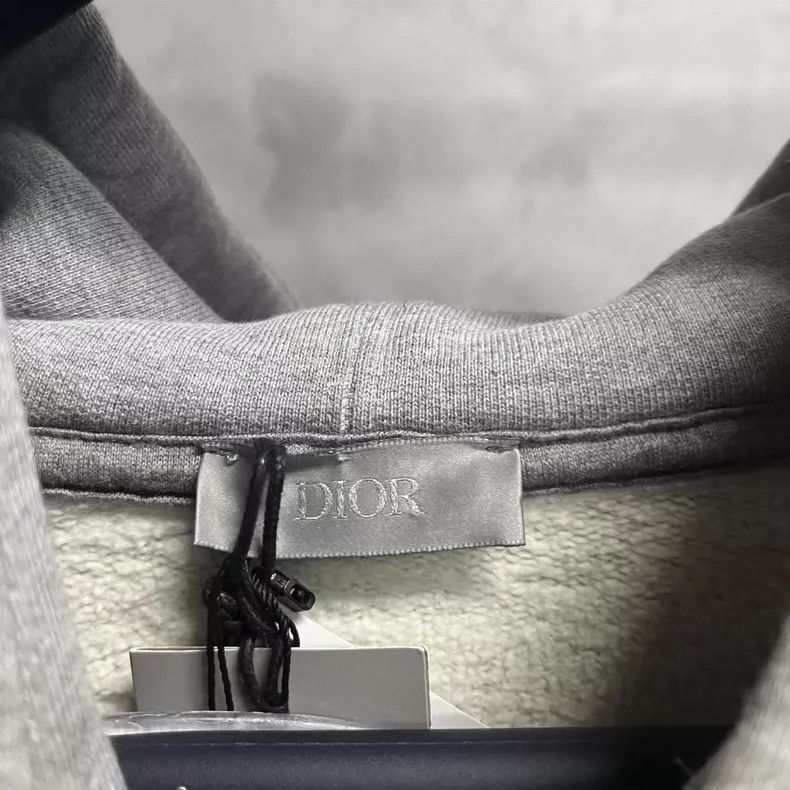Dior Dior Gray Letter Print Hooded Sweatshirt Size US M / EU 48-50 / 2 - 3 Thumbnail