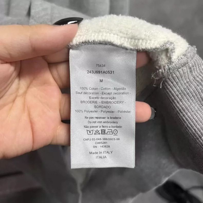 Dior Dior Gray Letter Print Hooded Sweatshirt Size US M / EU 48-50 / 2 - 4 Thumbnail