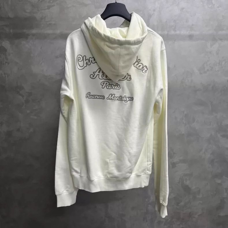Dior Dior White Logo Embroidered Hoodie Sweater Size US M / EU 48-50 / 2 - 2 Thumbnail