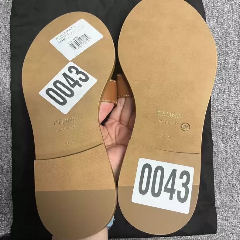 Celine Celine Brown Slip-On Sandals Size 36/37.5 Size US 5.5 / EU 38 - 8 Thumbnail