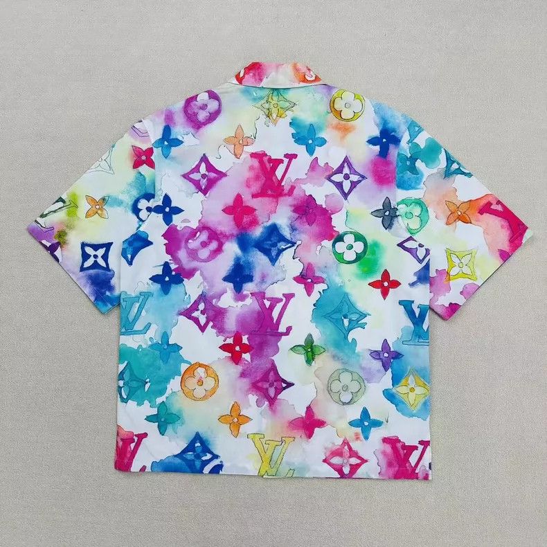 Louis Vuitton Louis Vuitton Watercolor Short Sleeve Shirt Size US M / EU 48-50 / 2 - 2 Thumbnail