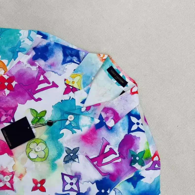 Louis Vuitton Louis Vuitton Watercolor Short Sleeve Shirt Size US M / EU 48-50 / 2 - 3 Thumbnail