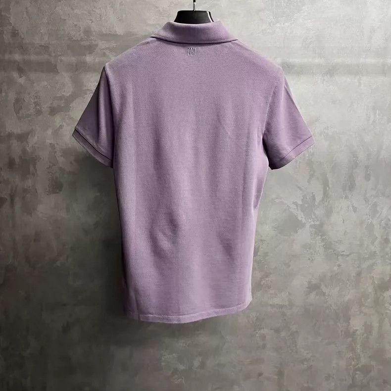 AMI Deep Purple Heart Logo Short Sleeve Polo Size US XS / EU 42 / 0 - 4 Thumbnail
