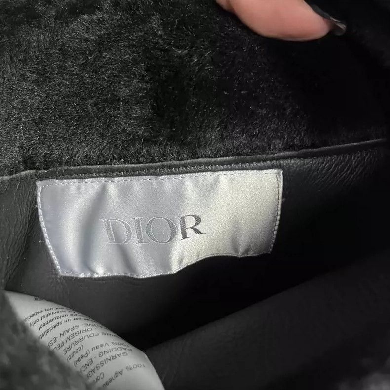 Dior Black Long Sleeve Zip Leather Jacket Size US XXL / EU 58 / 5 - 3 Thumbnail