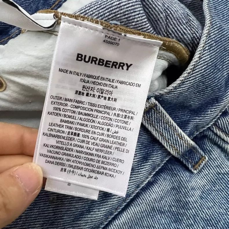 Burberry Burberry Blue Logo Denim Pants Size 40 Size US 40 / EU 56 - 3 Thumbnail