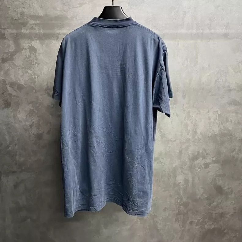 Balenciaga Balenciaga Blue Letter Print Short Sleeve T-Shirt Size US XS / EU 42 / 0 - 2 Thumbnail